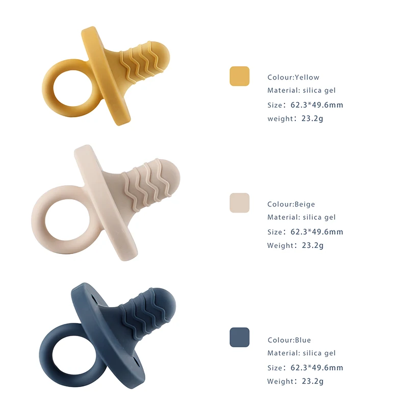 Baby Pacifier Clip Food Grade Silicone Teether Pacifier 1pc Nipple Holder Baby Feeding Safe Eco-friendly Cartoon Dummy Clips