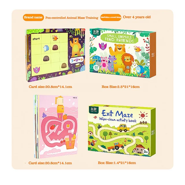 Montessori Children Drawing Toys Tablet DIY Color Shape Math Match Game Book Drawing Set  Learning Educational Toys For Children 2