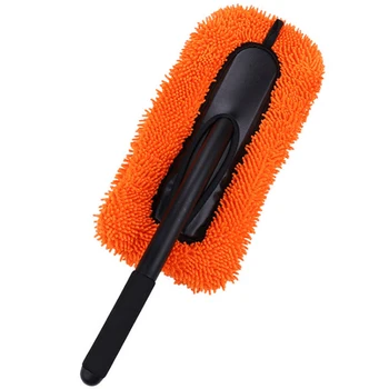 

Cleaning Brush Car Window Dust Collector Telescopic Microfiber Stainless Steel Long Handle Dustproof