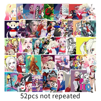 

52pcs Suicide Squad PVC Stickers Anime Figure Harley Quinn Waterproof Sticker Toy for Skateboard Luggage Motorcycle Guitar Gifts