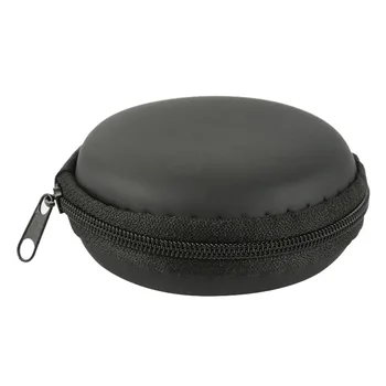

1PCS Portable Case for Headphones Case Mini Zippered Round Storage Hard Bag Headset Box for Earphone Case SD TF Cards