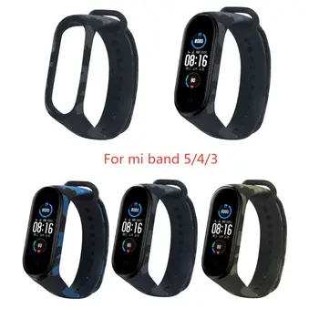 

Silicone Bracelet for Xiao mi Mi Band 5 4 Strap Band 3 Wristband Silicone Camouflage Strap for Xiao mi MI Band4 Band5 3