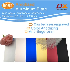 Colorful Anodized Aluminum Alloy Plate 5052 Aluminum Sandblasted