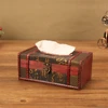 Retro Wooden Tissue Case for Home, Hotel Decorative Organizer, Rectangular Napkin Holder, Wooden Storage Box, Toilet and Kitchen 6