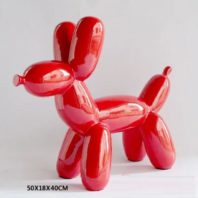 Современная живопись, Художественная Скульптура собаки, абстрактная статуя собаки, Креативные украшения из смолы для дома R3501 - Цвет: Бургундия