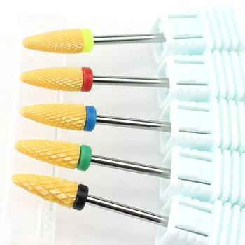 

1Pc Ceramic Nail Drill Yellow Rotary Electric Bits Milling Cutter Manicure Pedicure Machine Accessories Gel Remove Nail Art Tool