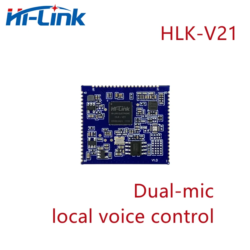 

Free Shipping Hi-Link Hot Sale New HLK-V21 Dual-mic Noise Reduction IOT Module Voice Control Smart Home