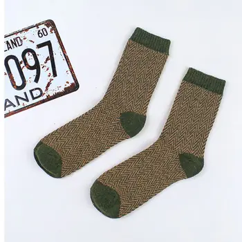 

5 Pairs Men Socks Soft Wool Warm Winter Thick Vintage Business Male Dress Sock F3MD