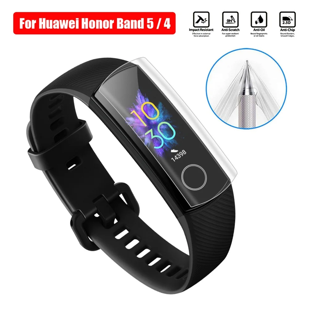 Clear Hydrogel Protective Film Screen Protectors Full Cover For Huawei Honor Band 5 4 sports Smart Watch Protective Film