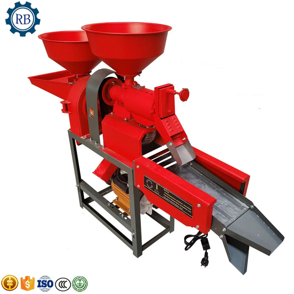 Combine Rice Mill With Destoner and Grader Machine 3 HP Mini Rice