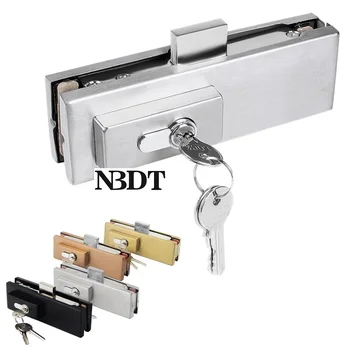 

Frameless Glass Door Floor Lock Latch With Key Commercial Entry Partition Stainless Steel Titanium Rose Gold Matte Black Brushed
