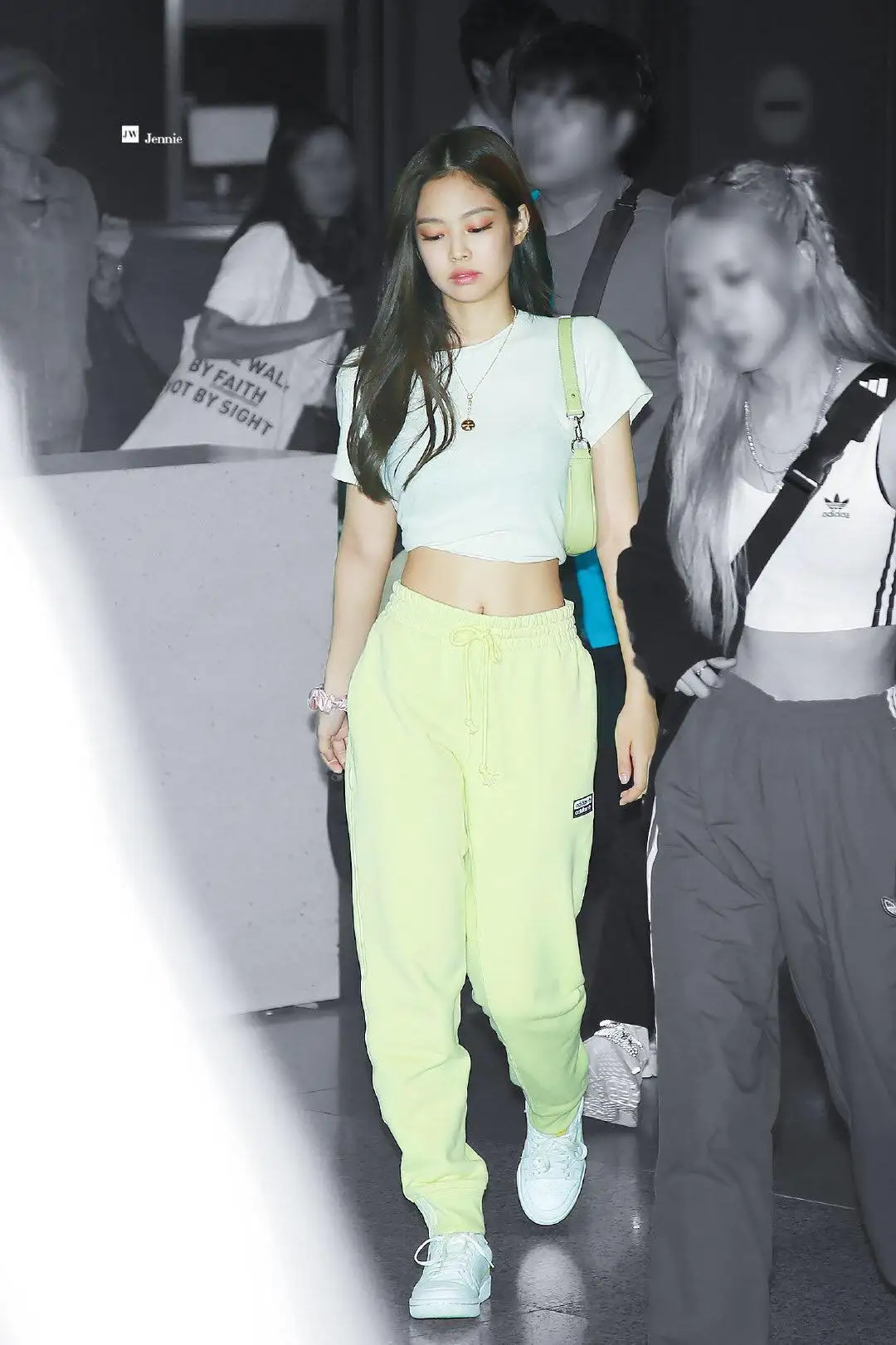 Kpop Blackpink JENNIE корейские модные желтые брюки на шнурке женские спортивные брюки с высокой талией уличная одежда Беговые брюки в повседневном стиле
