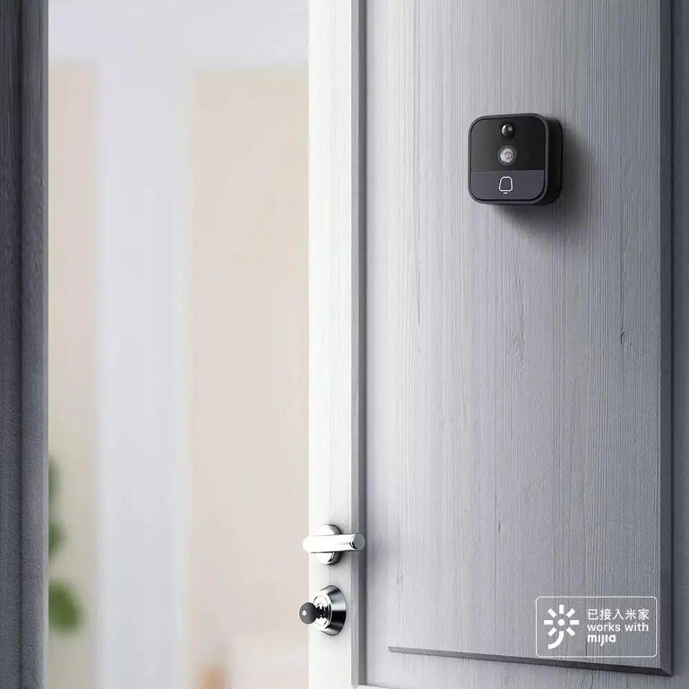 Xiaomi DUN Smart Cat's Eye работает с Mijia App ips сенсорный экран дистанционное управление инфракрасный матовый ночное видение для домашней безопасности