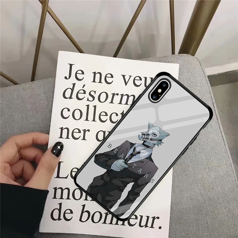 2 Горячая Япония мультфильм BEASTARS стекло Жесткий чехол для телефона для iPhone 11 Pro XS Max X XR 7 8 6 Plus чехол для телефона с изображением волка - Цвет: 2