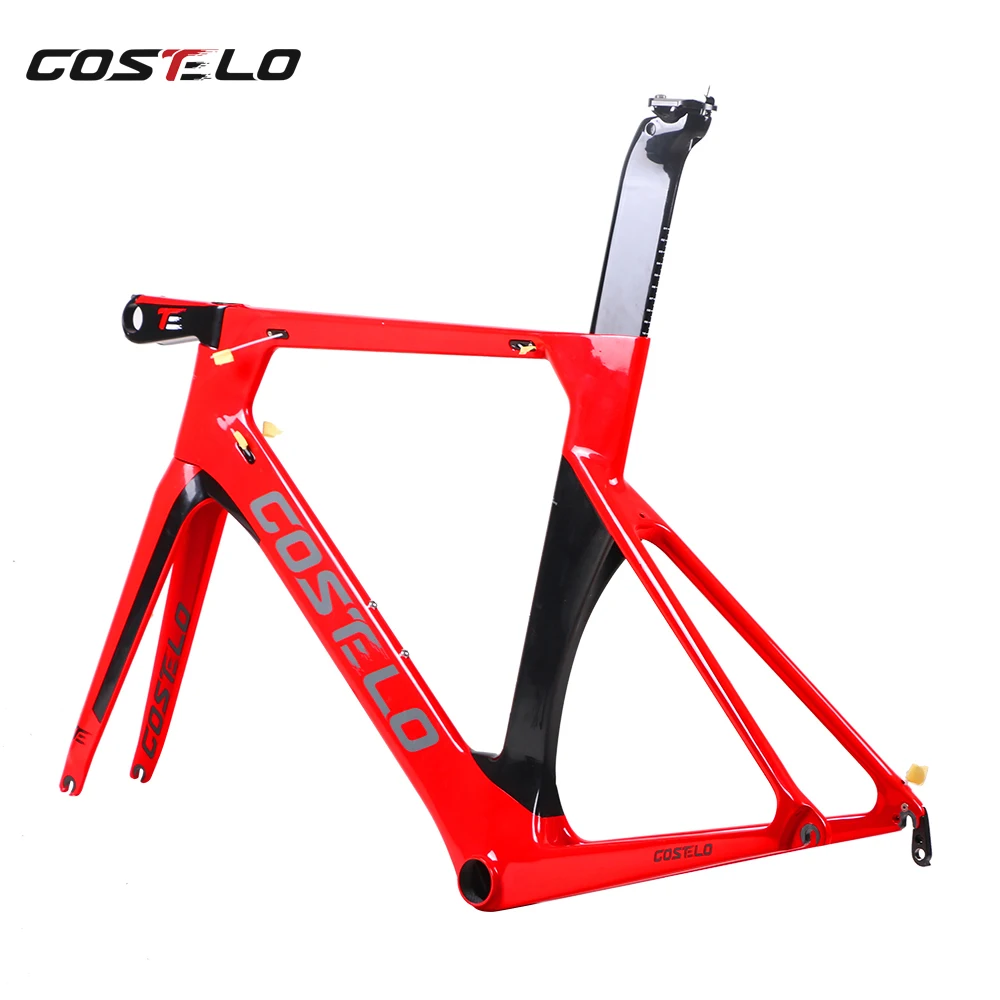 Costelo AEROMACHINE Monocoque диск углеродного волокна дорожный велосипед рама велосипеда bicicleta frameset Подседельный штырь вилка гарнитура 50 52 54 56