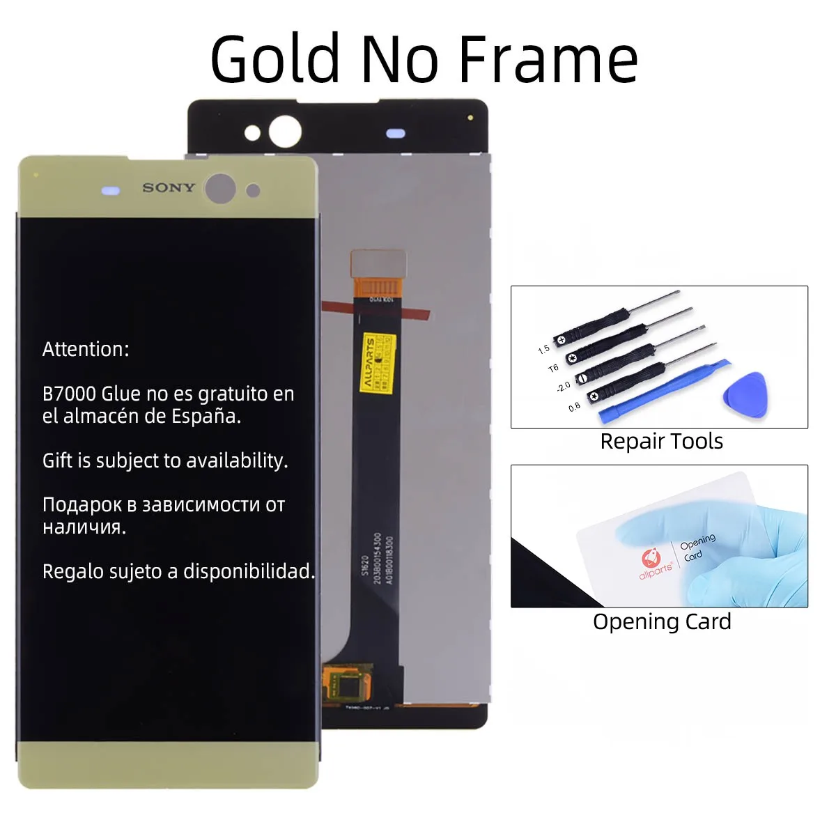 Gold No Frame 6,0 дюймов для sony Xperia XA Ultra ЖК-экран дигитайзер Рамка Замена для sony C6 F3211 F3212 F3215 F3216 F3213 ЖК-дисплей - Цвет: Gold No Frame