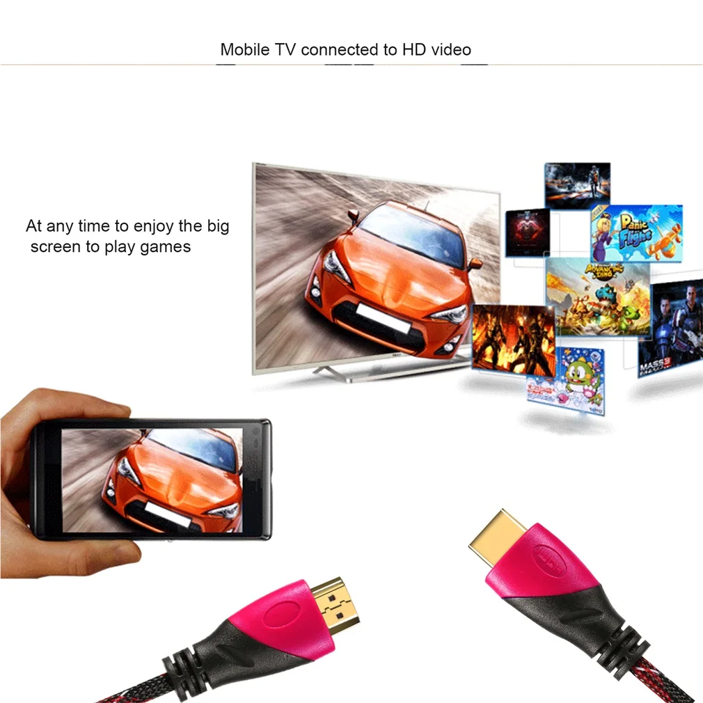 LESHP 5 pcs 800cm with Ethernet High Speed HDMI High-definition Monitor Connective Cable 1.4V 3D& Audio Return Channel