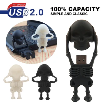 

100% real capacity New Arrival Fashion Creative Skull/death usb flash drives 4GB 8GB 16GB 32GB 64GB flash drive memory pen drive