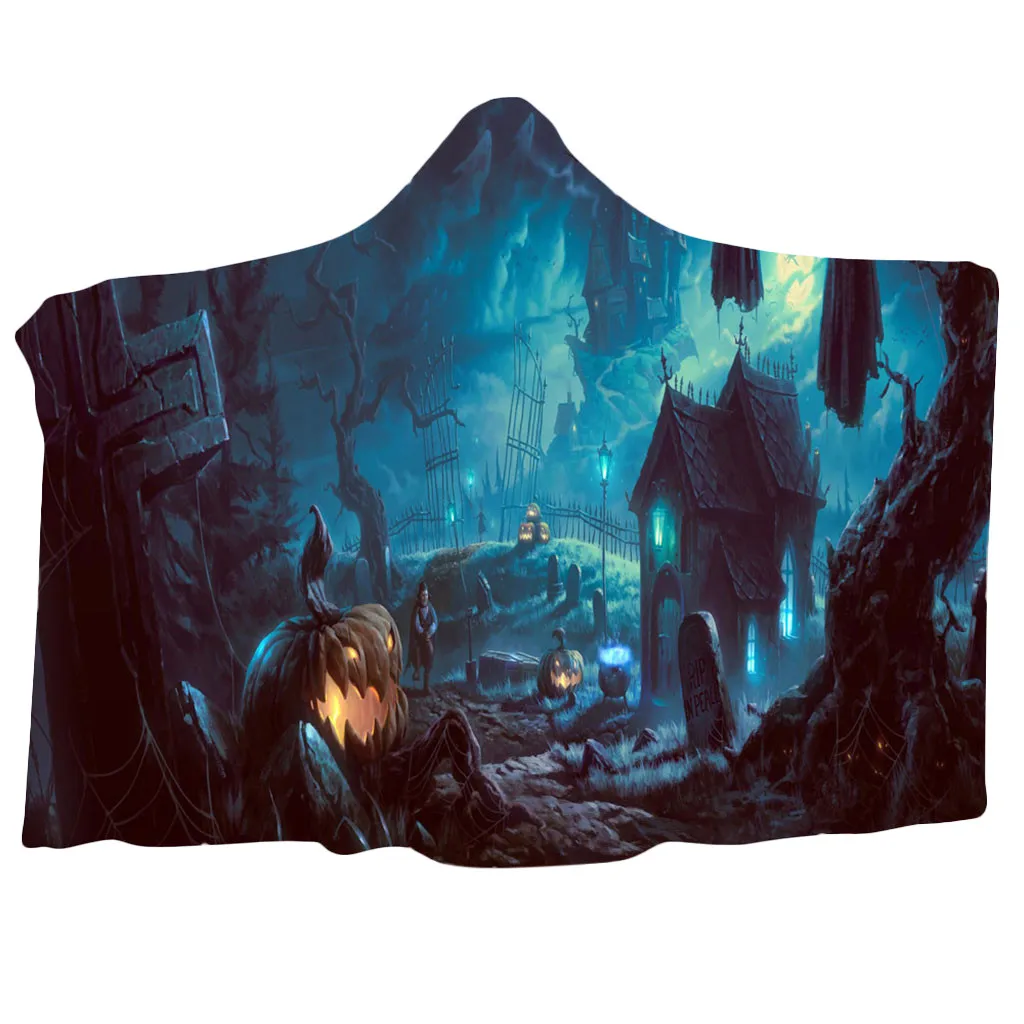Новое одеяло с капюшоном на Хэллоуин плащ-накидка одеяло кондиционер 150x200 см