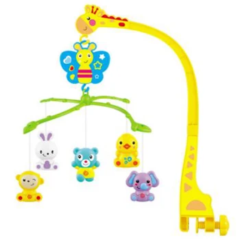 

4 in 1Musical Crib Mobile Bed Bell Animal Baby Rattle Rotating Bracket Toys Giraffe Holder Wind-Up Music Box Gift