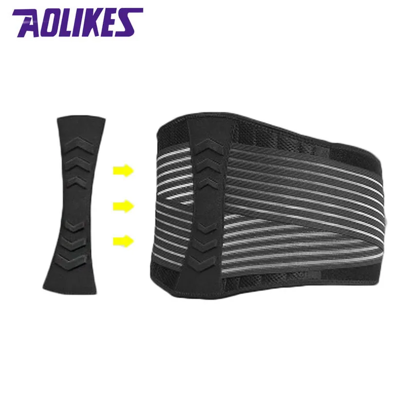 Aolikes спортивный пояс для фитнеса пояс под давлением для тяжелой атлетики тонкий пояс дышащий защитный фиксированный пружинный поддерживающий протектор