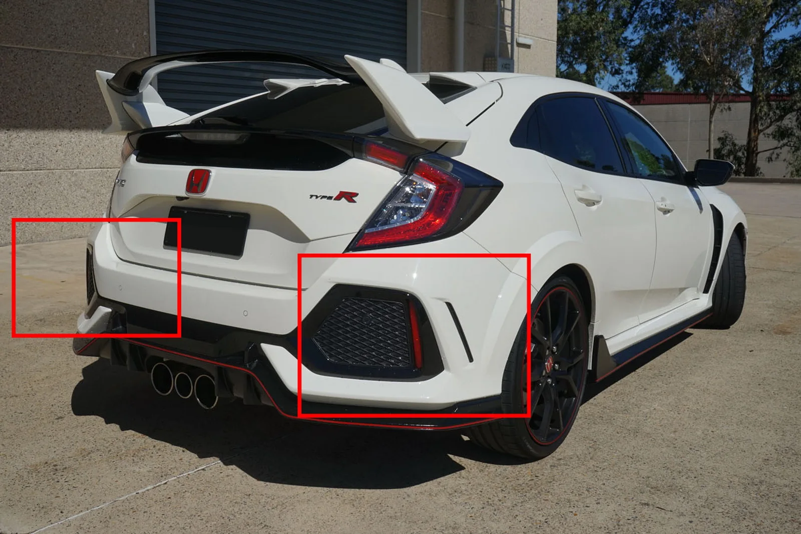 2 шт. задний бампер отражатель красный объектив для Honda Civic X MK X FK FC Тип R-up