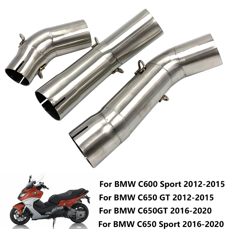 Для BMW C600 C650 Sport GT 2012 2015 нержавеющая выхлопная труба среднего звена слипоны
