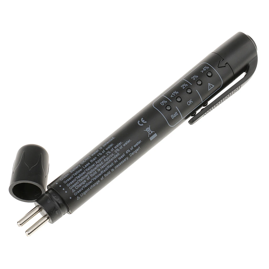 Brake Oil Fluid Tester Pen Moisture Water Content Checking LED Indicator