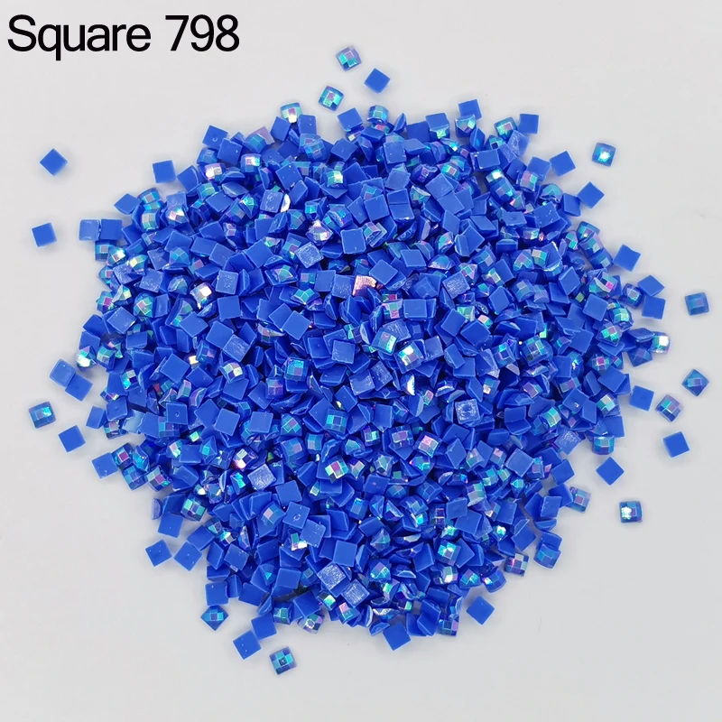 Colored AB Drills Square For 5D DIY Embroidery Rhinestone Colorful Mosaic Many Color Shinning Gift Make Diamond Painting 