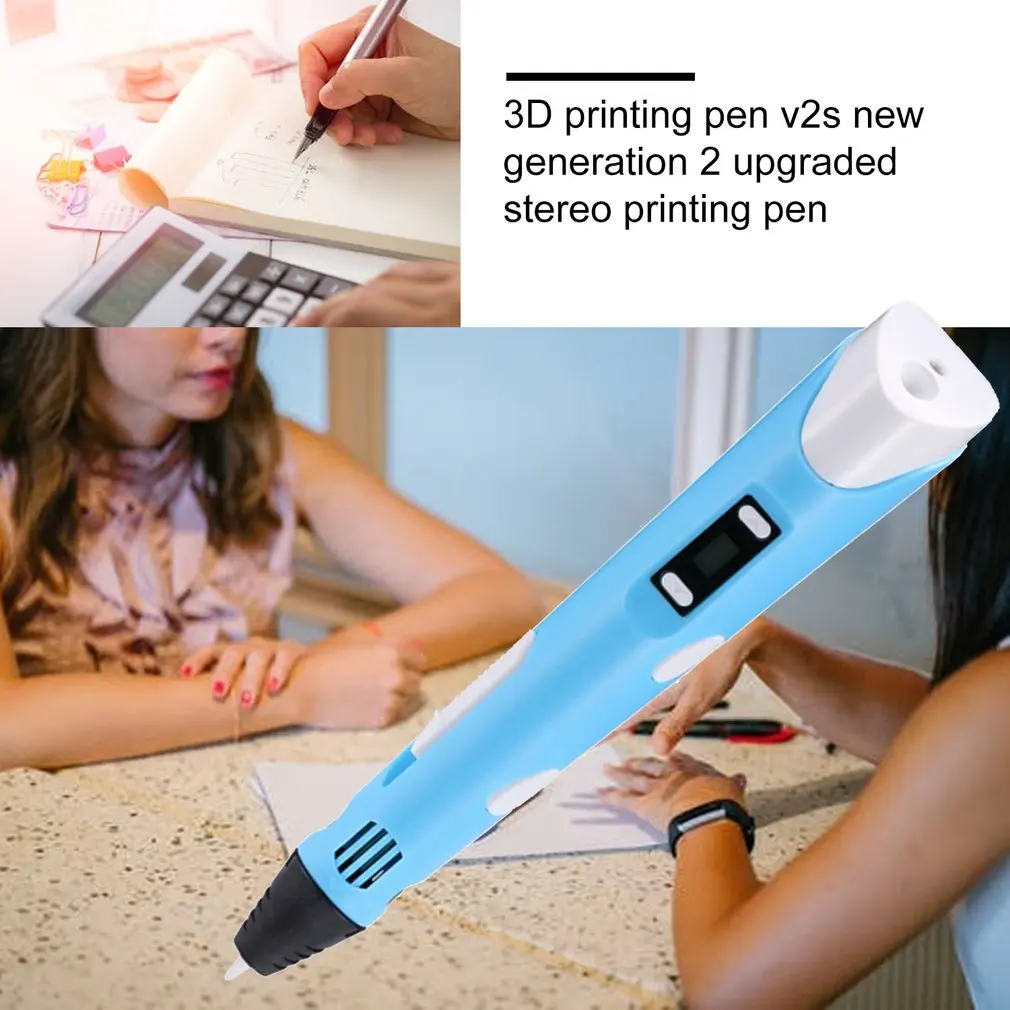 Цифровой дисплей, интеллектуальная 3D Ручка для печати, Высокая температура, 3D ручки для рисования граффити со светодиодным дисплеем, развивающие игрушки, подарок