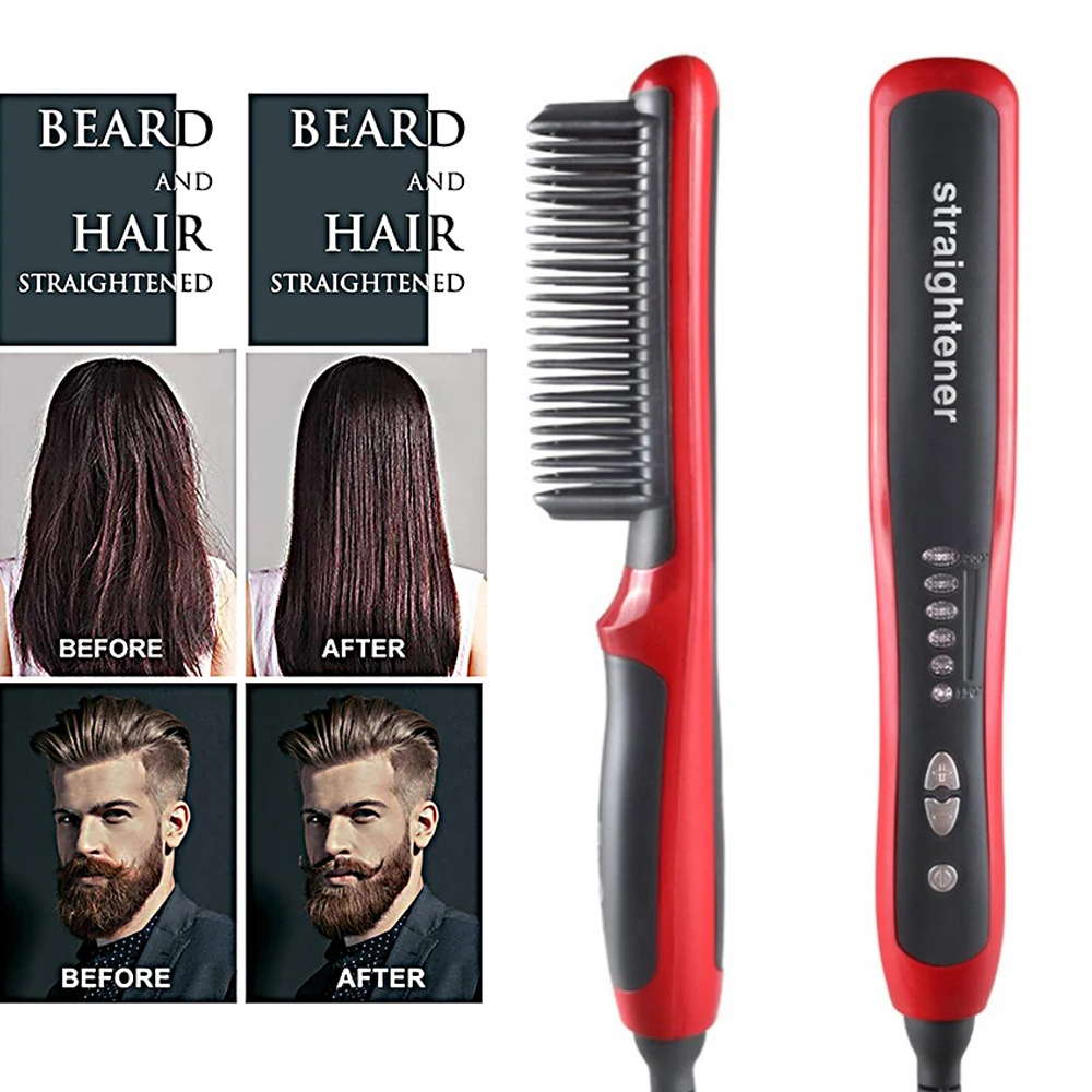 Multifunctional Men Beard Straightener Comb Anti Scald Hair Straightening Brush Comb Fast Heating Hair Straightener Straightening Irons Aliexpress