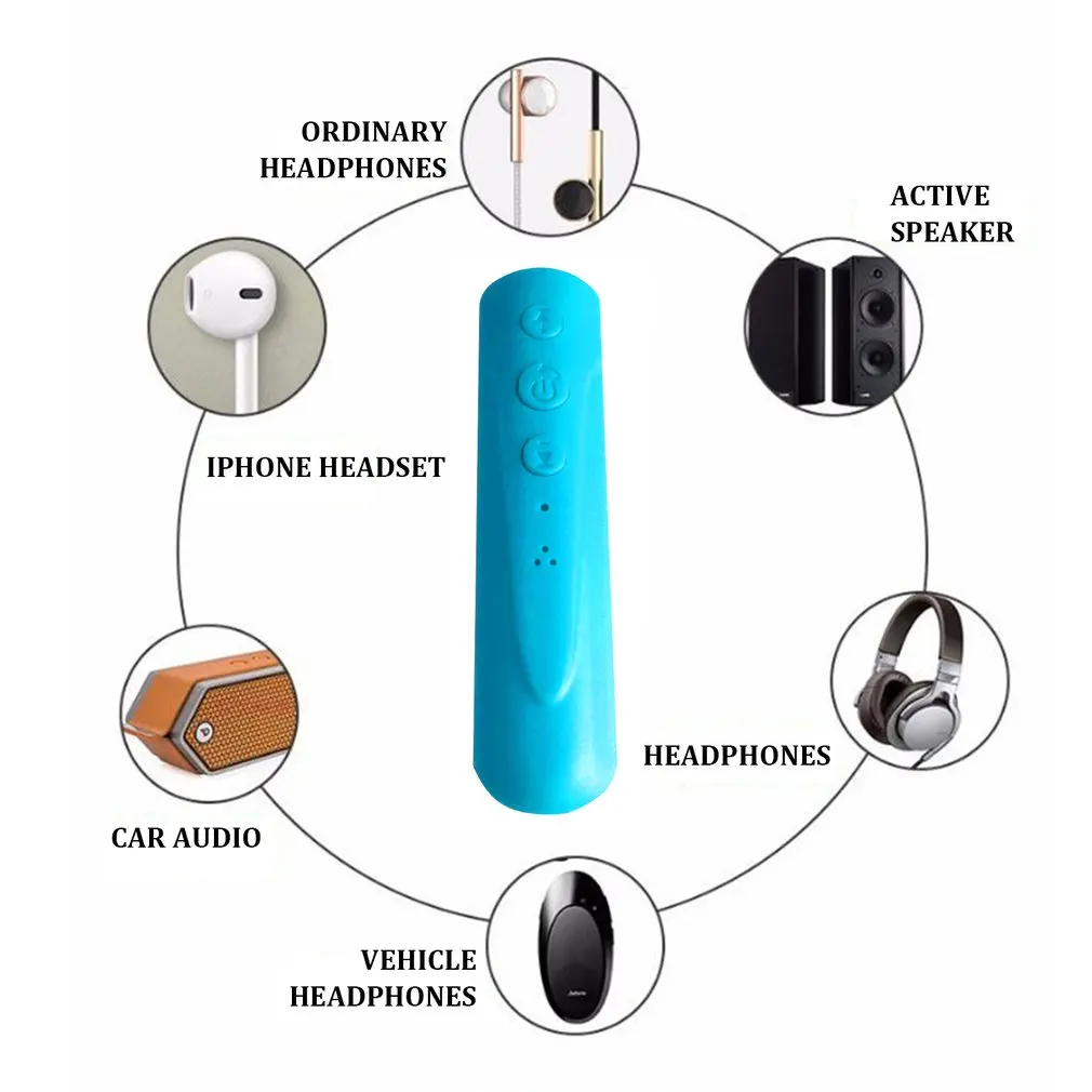 Hands-Free беспроводной Bluetooth 4,2 3,5 мм вспомогательный аудиоресивер адаптер музыкальный приемник MP3-плеер автомобильный bluetooth-комплект