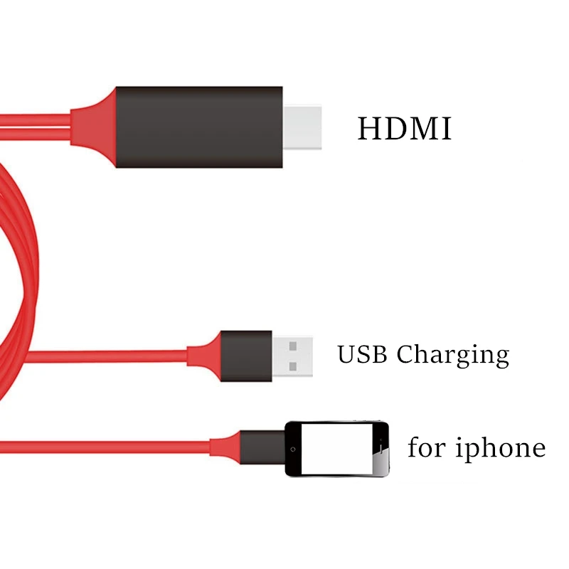 1080P HDMI HDTV кабель TV Цифровой AV адаптер для iPhone к кабелям iphone 8 7 6s 5s 8plus Pin ipad Mini Air