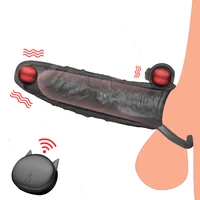 Mannelijke Penis Extender Cock Ring Sleeve Seksspeeltje Voor Mannen Vibrerende Penis Sleeve Dick Cock Penis Ring Masturbatie Apparaat