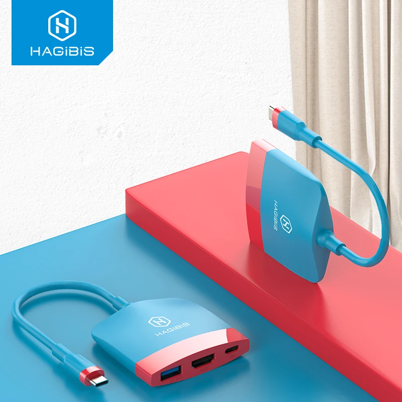 Dock para Nintendo Hdmi-compatível com Usb c para 4k pd para Macbook Habilis Switch Dock Docking Station Portátil Usb 3.0 Pro tv - Imagem 2