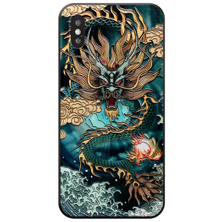 Чехол для huawei mate 30 p30 pro, мягкий 3d рельефный чехол для huawei p30 Dragon, задняя крышка для huawei mate 30 pro mate30, чехол, силиконовый чехол - Цвет: Fei Long Zai Tian