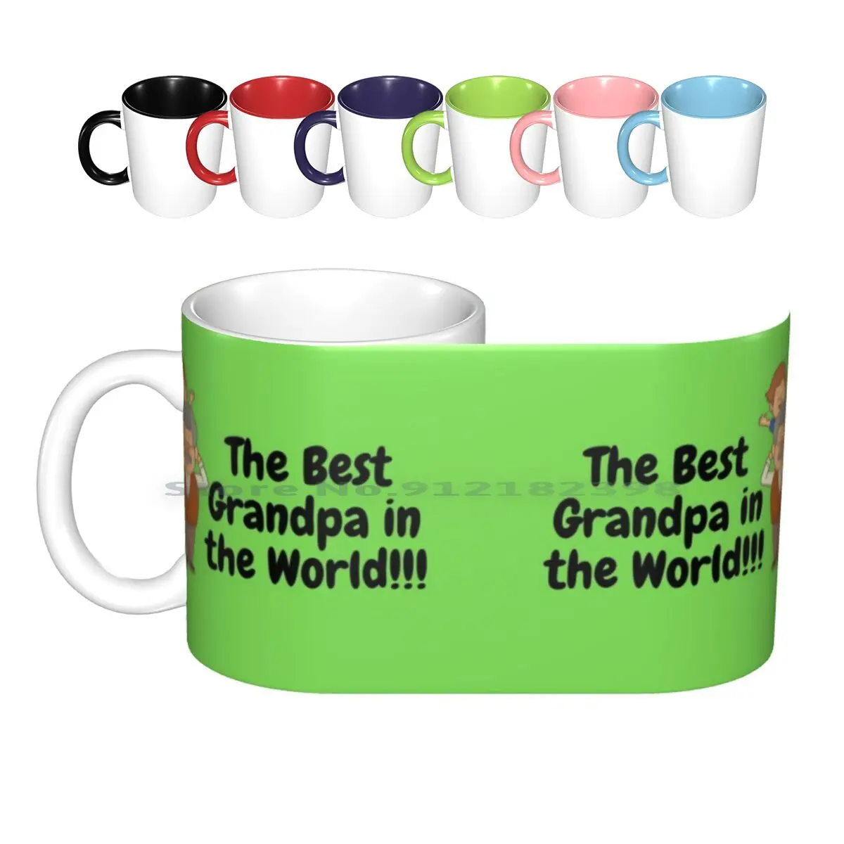 

The Best Grandpa In The World!!! Cool And Funny Design Ceramic Mugs Coffee Cups Milk Tea Mug Night Funny Love Night Time Lazy