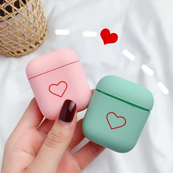 

New couple models For AirPods Case Cute Love Lovely Earphone Case for Airpods 1/2/i10/i11/i12 PC Hard Protect Cover