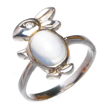 

Natural Cat Eye Rabbit Handmade 925 Sterling Silver Ring 6.75 D1137