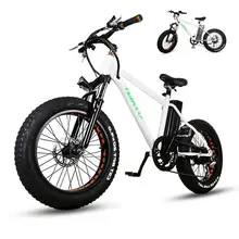 20 дюймов высокоуглеродистая стальная рама для велосипеда электрический велосипед 2" Fat Tire US Plug 6-speed-gears 250 фунтов белый 4 часа