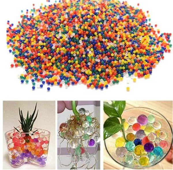 

100 pcs/bag Crystal Soil Hydrogel Gel Polymer Water Beads Flower/Wedding/Decoration Growing Water Balls Big bonsai For Home