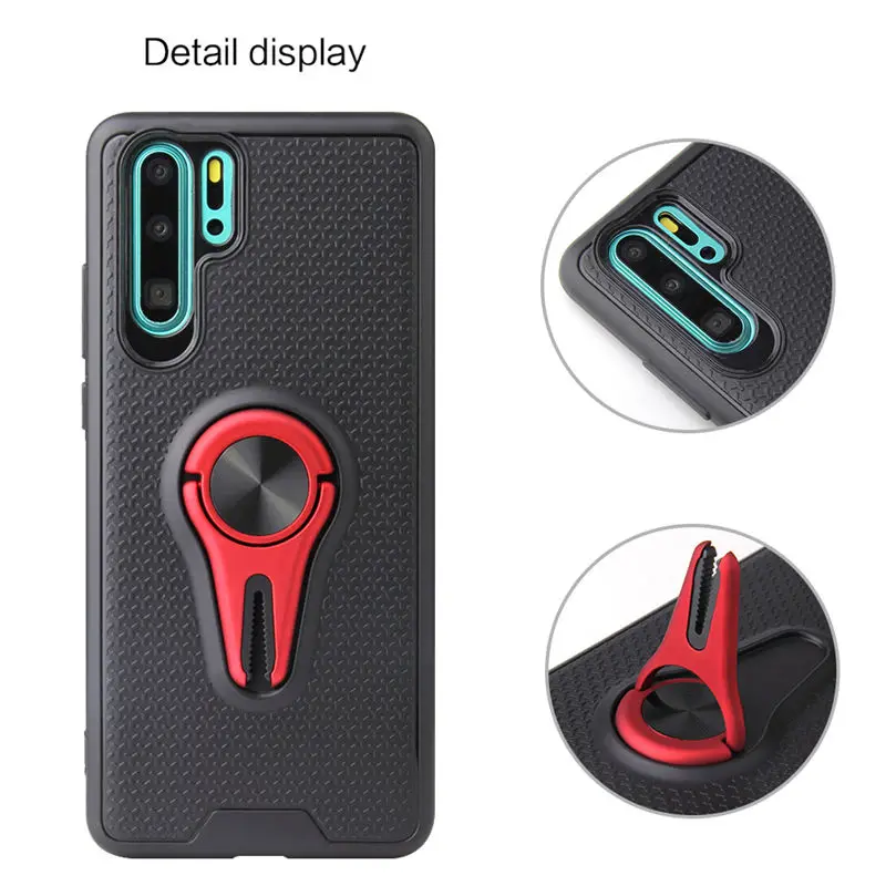 

P20 P30 Lite 360 Rotating Outlet Bracket Car Adsorption Holder Armor Shockproof Kickstand case for Huawei P30 Pro