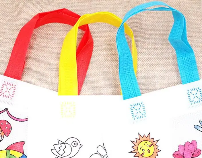 5 шт./компл. антистресс Пазлы обучающие игрушки для детей сделай-сам Экологичность граффити сумка для детского сада; ручная роспись материалов