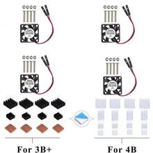 Raspberry Pi 4 вентилятор, Raspberry Pi охлаждающий вентилятор DC 5V Бесщеточный Охлаждающий вентилятор с радиатором Raspberry Pi для Raspberry Pi 4 Модель B 3