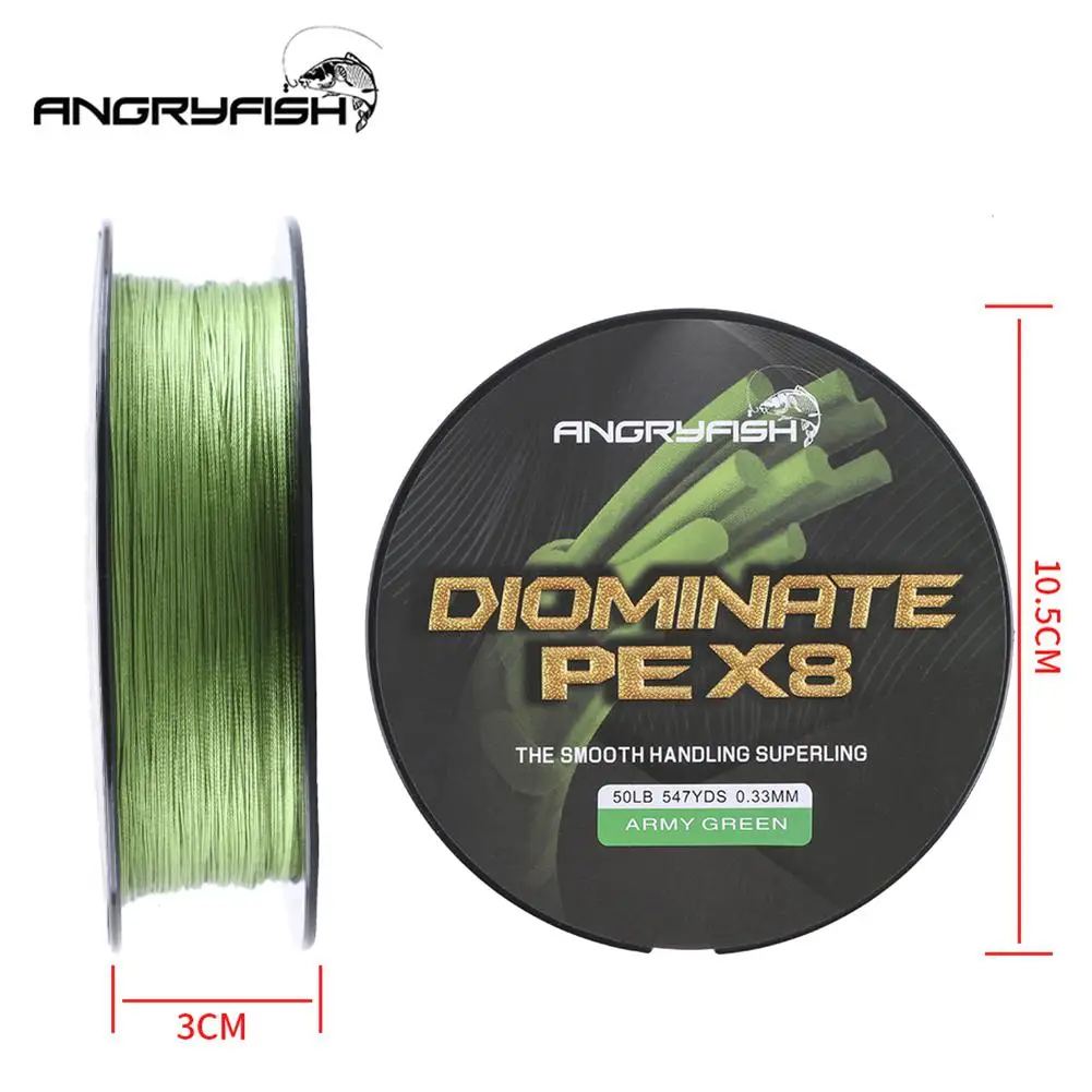 Kuulee ANGRYFISH Diominate PE X8 леска 500 м/547YDS 8 нитей плетеная рыболовная Line синий|Рыболовные