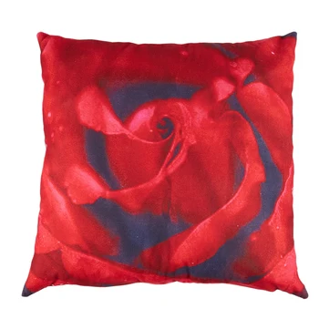 

3D Flower Print Sofa Bed Home Decoration Festival Pillow Case Cushion Cover (Red)