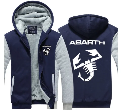 Зимняя мужская куртка худи утепленная для Abarth Толстовка стиль Модные Повседневные Пальто 11 g - Цвет: 14