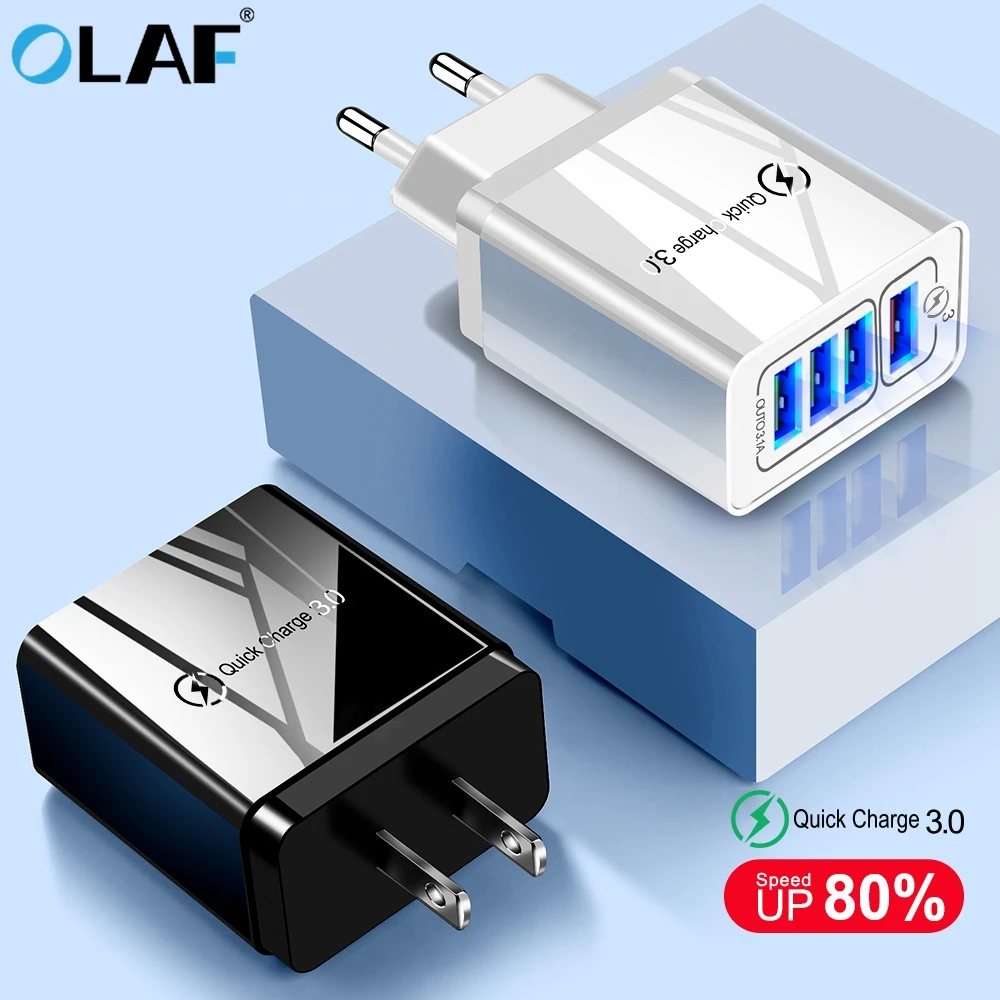 

USB Charger Quick Charge 3.0 for iPhone X 8 7 Plus Fast Wall Charger for Samsung A50 A70 Xiaomi Huawei P20 Mobile Phone Charger