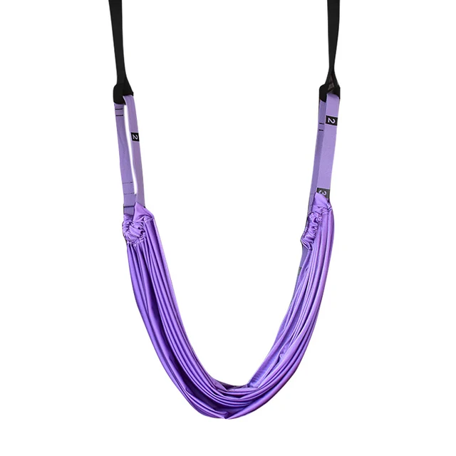 Aerial Yoga Rope Stretch The Leg Splits Practic Elastic Stretch Bar and Bends Down To Stretch