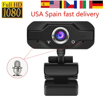 

1080P Webcam Conference Portable Microphone For Laptops Games HD Camera With Microphone For PC Computer USB Rechargeable